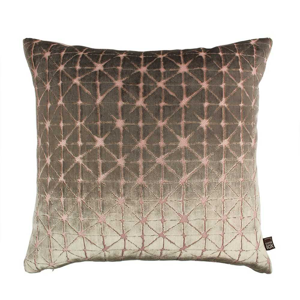 Jasper Geometric Cushion In Blush Mink